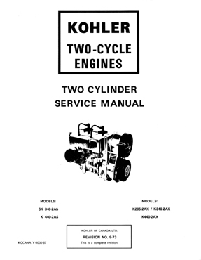 Kohler 2 cycle AS AX series engine Service Manual