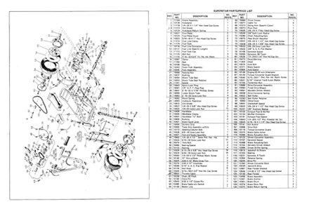 Speedway Superstar mini bike parts manual